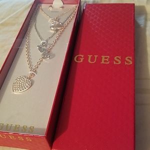 Guess necklace. Set of 3 different lengths.